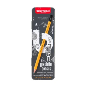 Caja metálica 6 Lápices de Grafito Bruynzeel