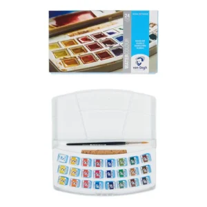 Caja de acuarelas Van Gogh 24 pastillas + pincel