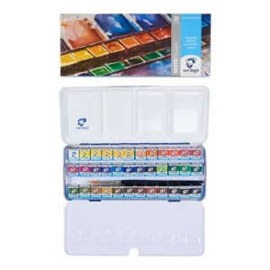 Caja metálica de acuarelas Van Gogh 36 colores + pincel
