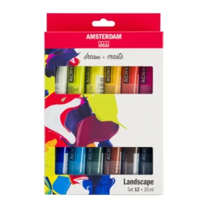 Estuche de acrílicos Amsterdam 12 colores x 20 ml
