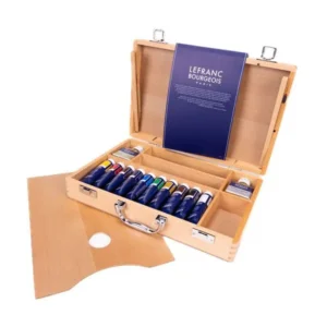 Maletín de óleos Fine Lefranc & Bourgeois 10 colores 40 ml+ complementos
