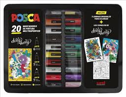 Maletín de rotuladores acrílicos Posca Dirty Harry 20 colores