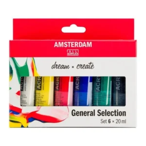 Estuche de acrílicos Amsterdam Colores Primarios 6 x 20 ml