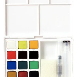 Caja de acuarelas Koi Sakura 12 pastillas + pincel de depósito