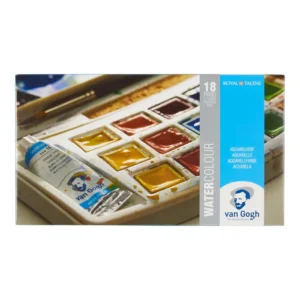 Caja de acuarelas Van Gogh 18 pastillas + 2 tubos + pincel