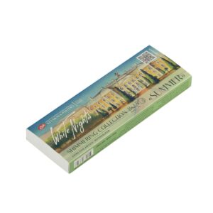 Set de acuarelas rusas White Nights Summer 8 pastillas brillantes San Petersburgo