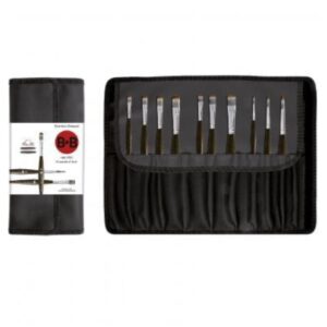 Estuche de 10 pinceles Unico Mongoose Borciani e Bonazzi