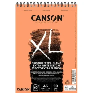 Bloc de espiral Canson XL Croquis Extra-Blanco A5