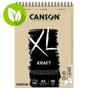 Bloc de espiral Canson XL Kraft A5