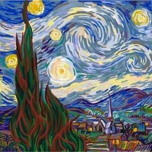 Pintar por números Noche estrellada de Van Gogh, Figured'Art