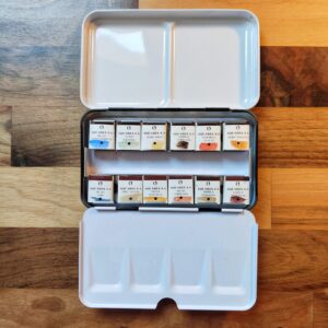Caja de acuarelas artesanales Colors Còdol 12 1/2 godet