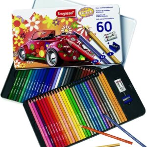 Caja de 60 lápices de colores Bruynzeel + complementos