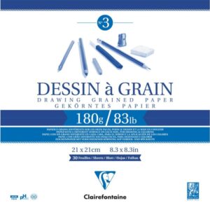 Dessin à Grain Clairefontaine 21x21 180 gr