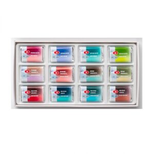 Caja de cartón de acuarelas White Nights METAMORPHOSES 12 colores