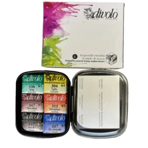 Caja de acuarelas Divolo 6 pastillas
