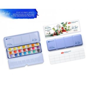 Caja metálica de acuarelas White Nights Ed. Bazanova 21 pastillas