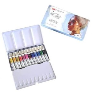 Caja metálica de acuarelas White Nights Ed. Ale Casanova 12 tubos